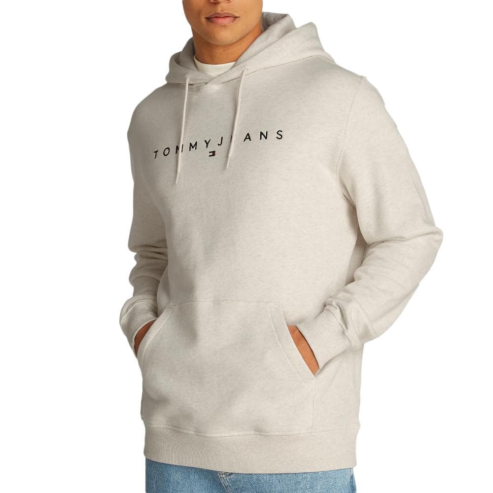 Sweat Gris Chiné Homme Tommy Hilfiger Linear Logo 1