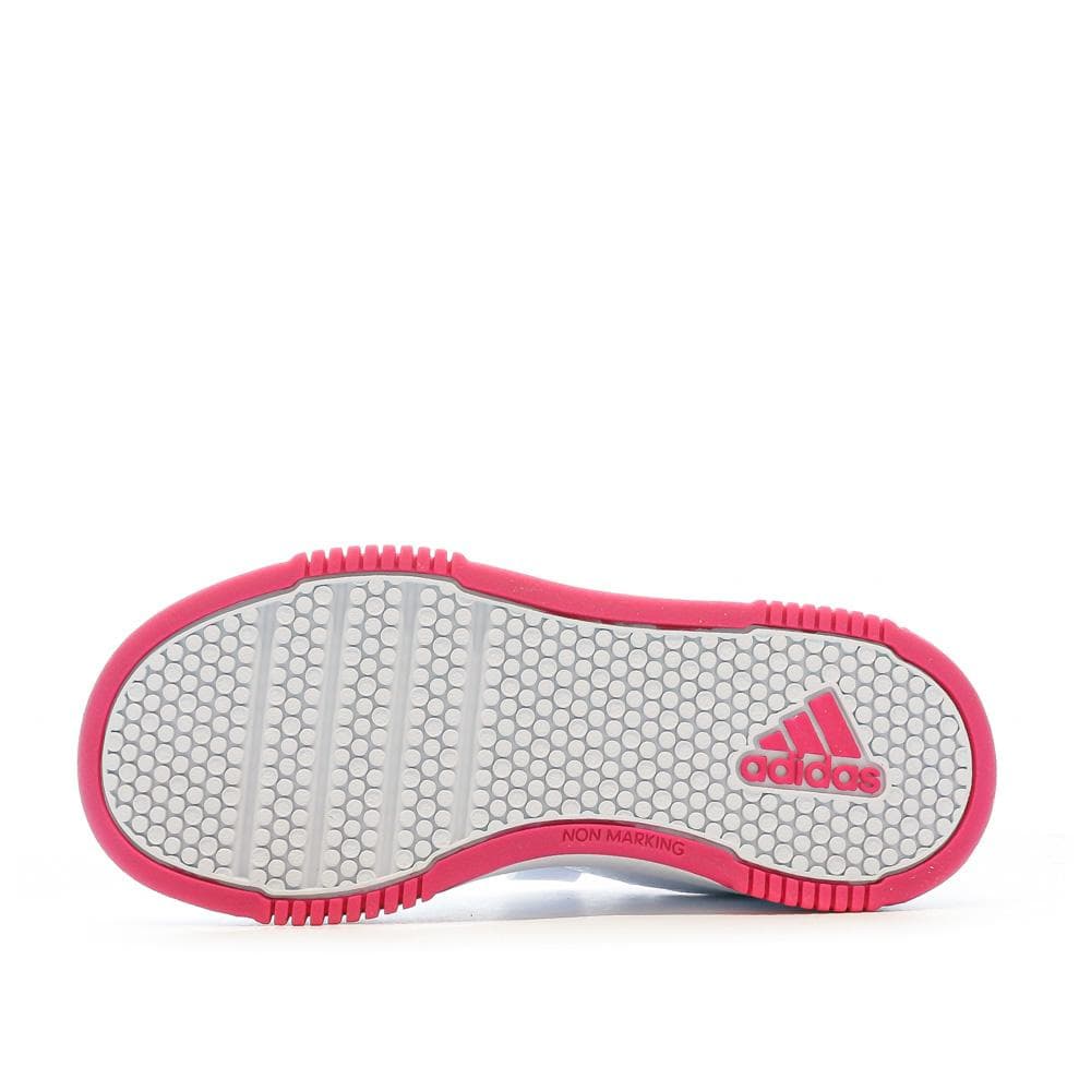 Baskets Blanches/Roses Fille Adidas Tensaur 5