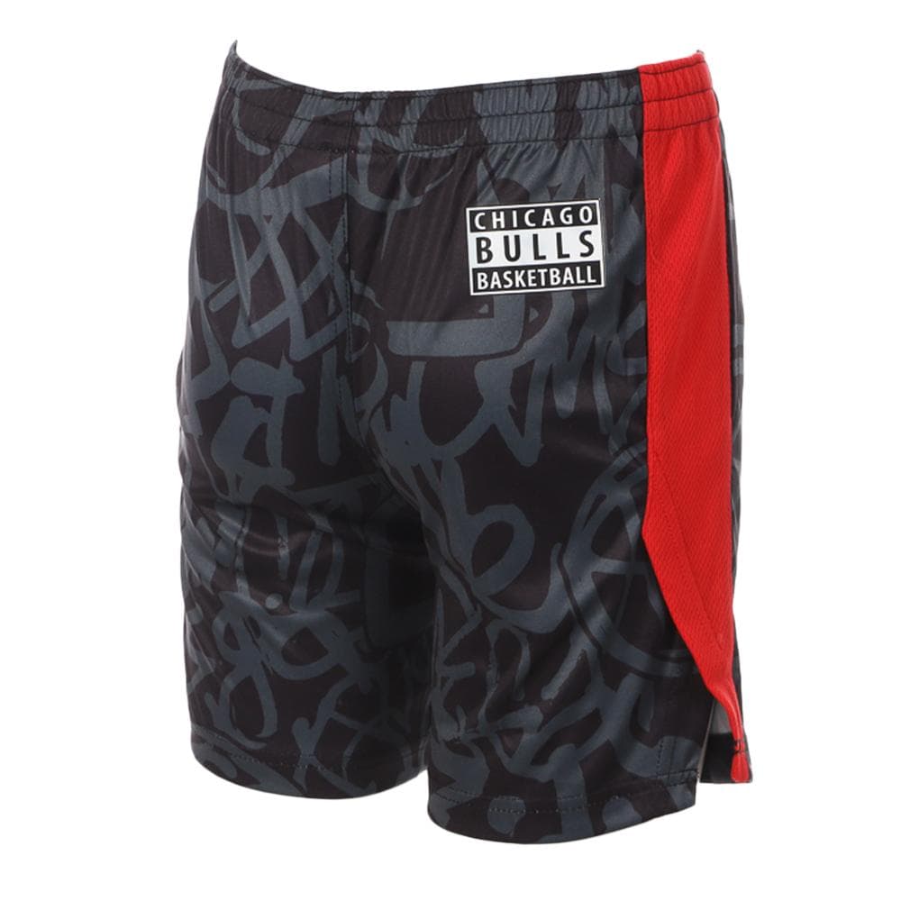 Short de Basketball Gris/Rouge Garçon NBA Chicago Bulls 2