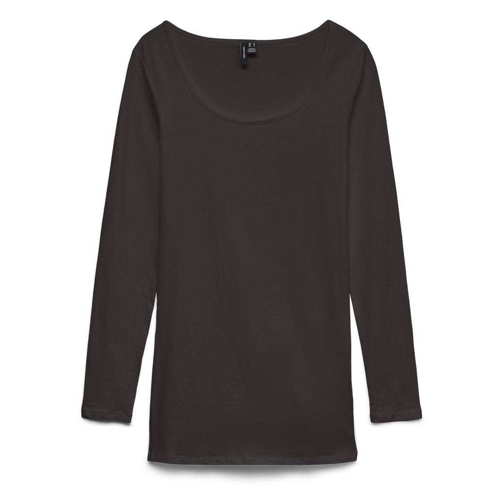 T-shirt Marron Femme Vero Moda Maxi My Ls Soft 1