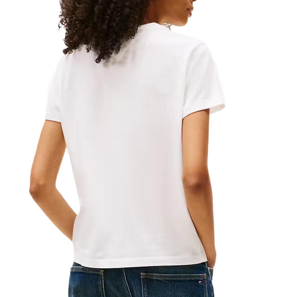T-shirt Blanc/Jaune Femme Tommy Hilfiger Tjw Reg Essential 2