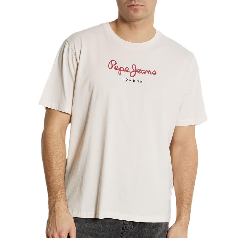 T-Shirt Blanc Homme Pepe jeans Eggo 1