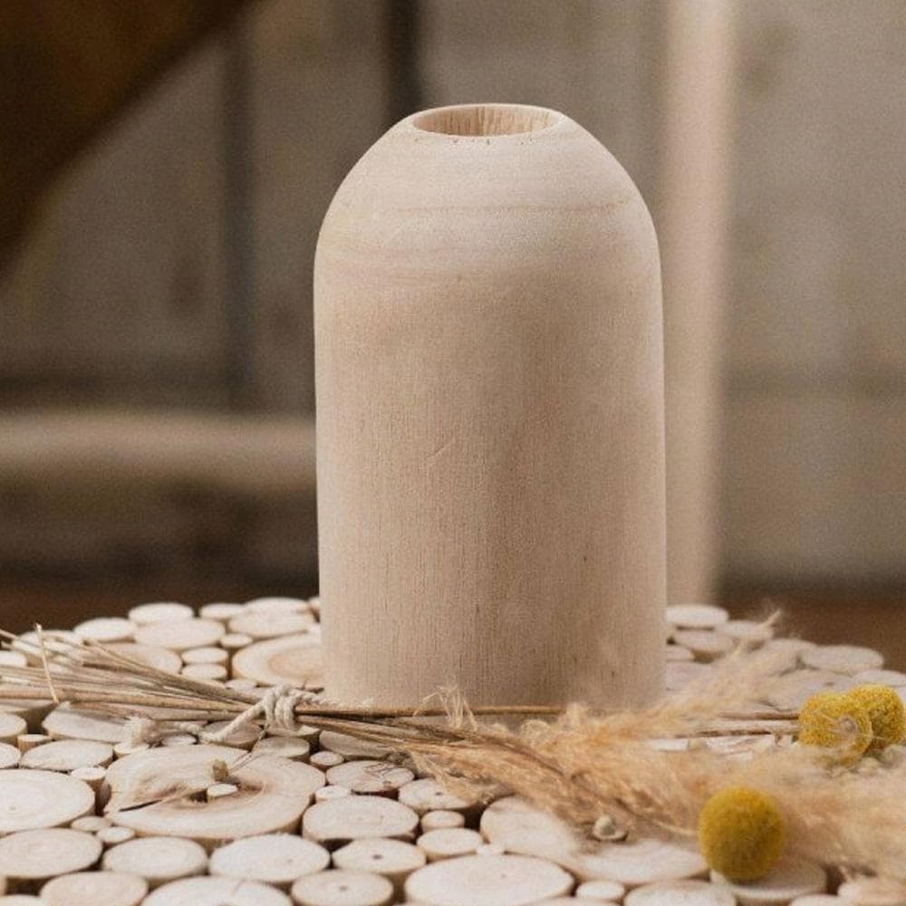 Vase en bois Today Paulonia D 10.5 x H 19 cm 1