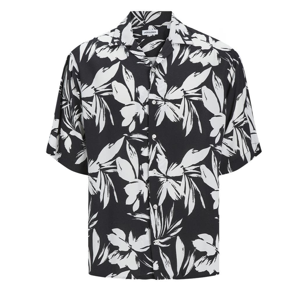 Chemisette Noir/Blanc Garçon Jack & Jones Resort Floral 1