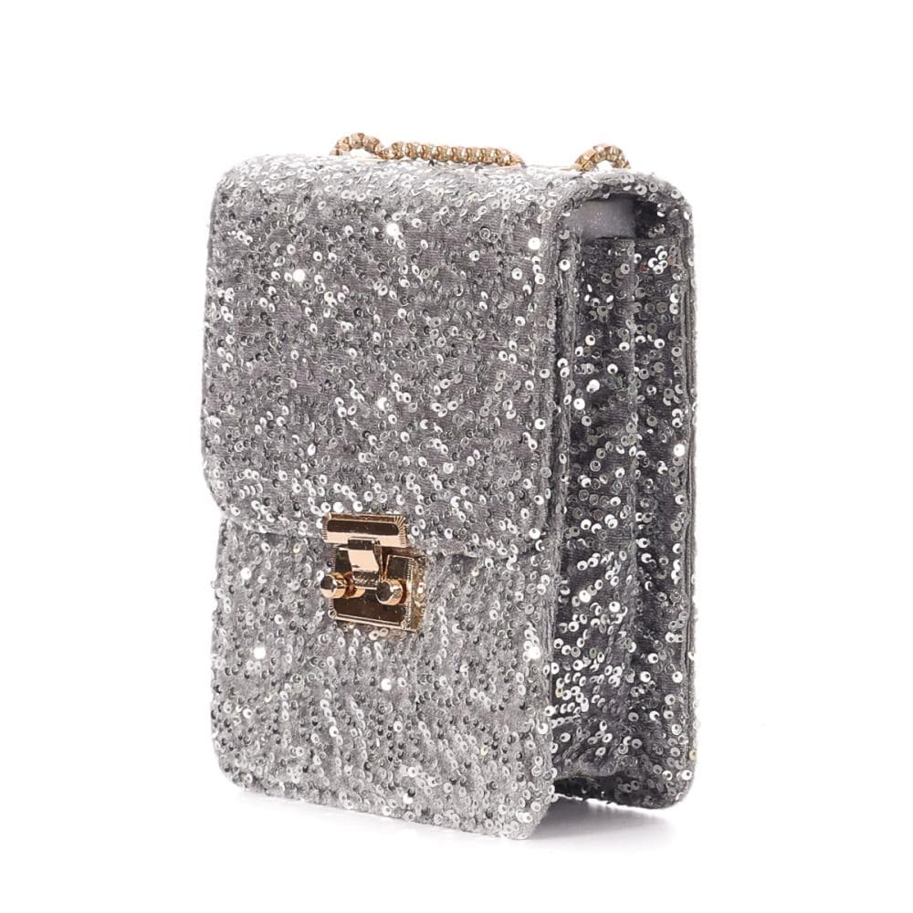 Sac Bandoulière Sequins Argenté Stella Green Telephone 3