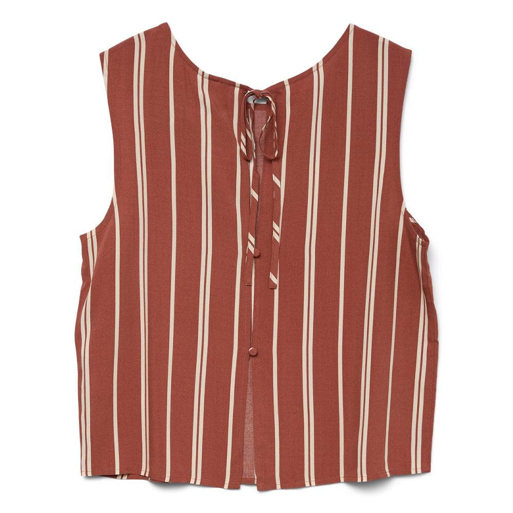 Blouse Blanc/Rouge Femme Vero Moda Christina Stripe 2
