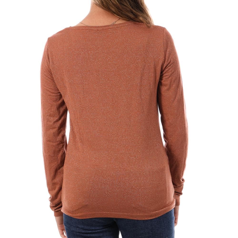 T-shirt Marron à rayures Femme Pieces Tamara 2