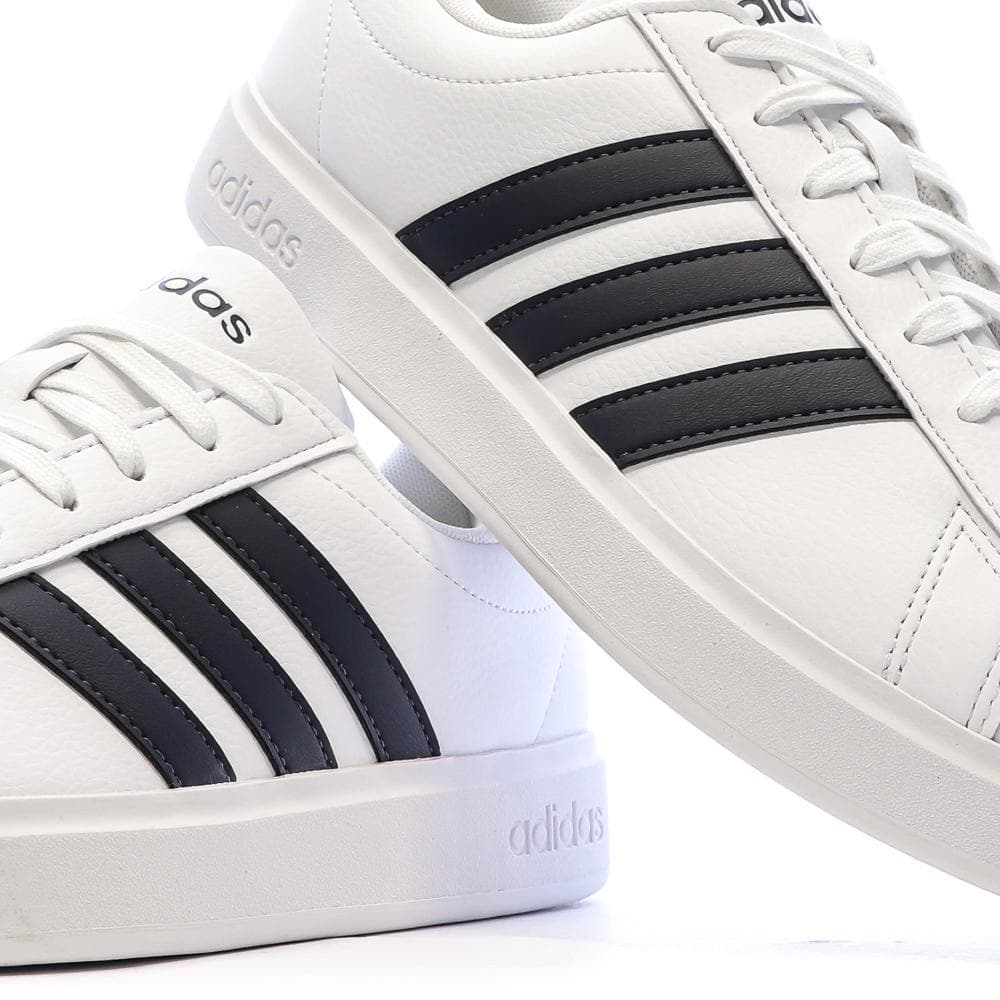 Baskets Blanches/Noires Homme Adidas Grand Court 2.0 7