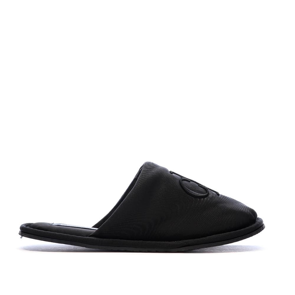 Chaussons Noir Femme Calvin Klein Jeans Slipper Satin Moire 2