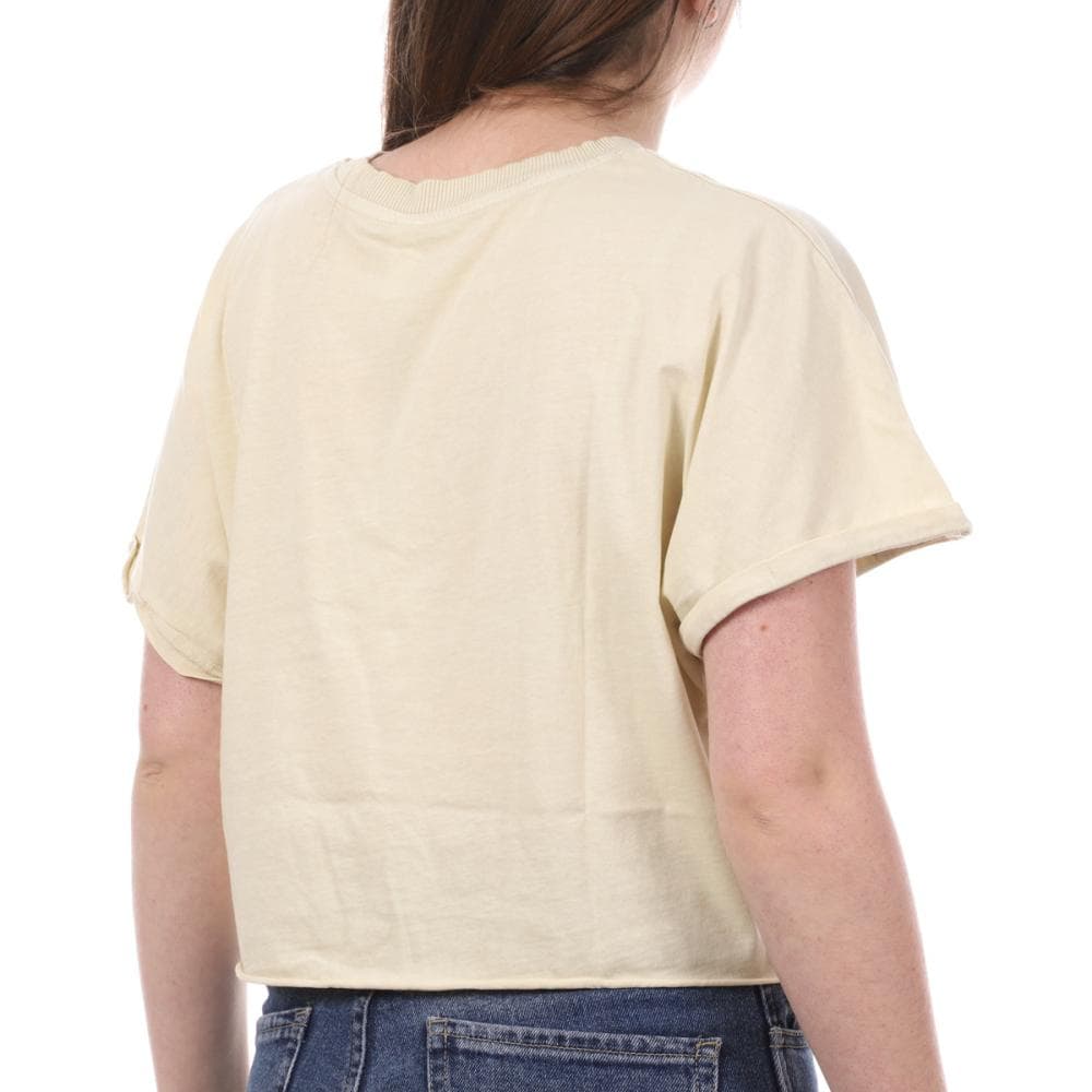 T-Shirt Crop Jaune JDY Femme Agnes 2