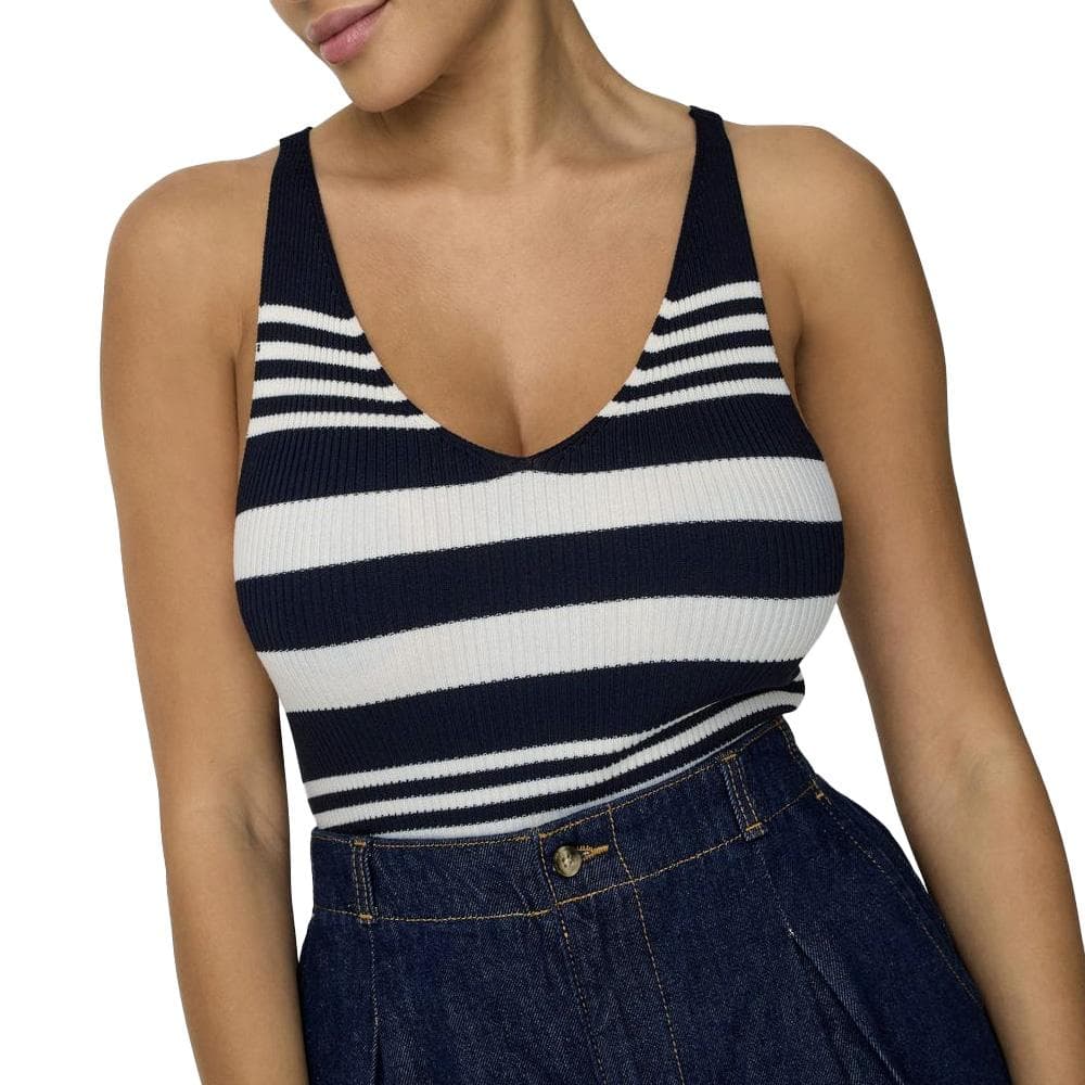 Débardeur Marine/Blanc Femme Only Orvieto 1