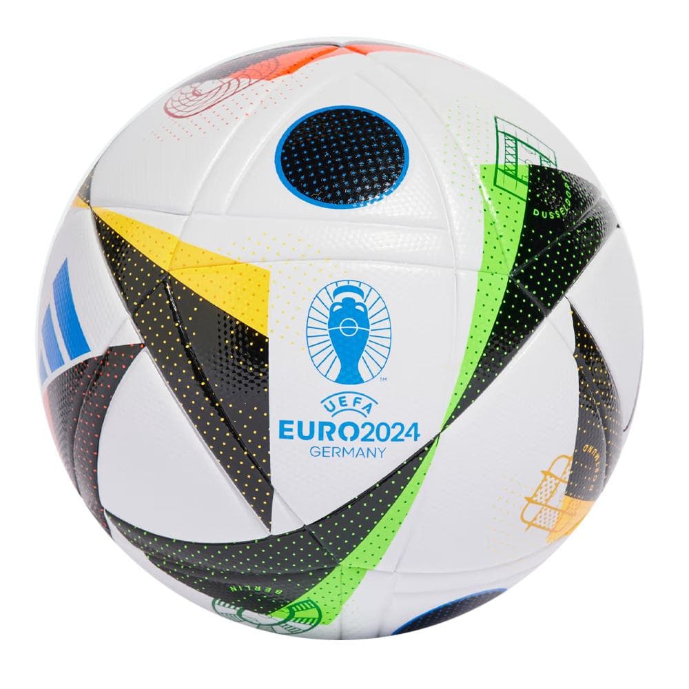 Ballons de Foot Blanc/Noir/Jaune Adidas Euro24 - Taille 2