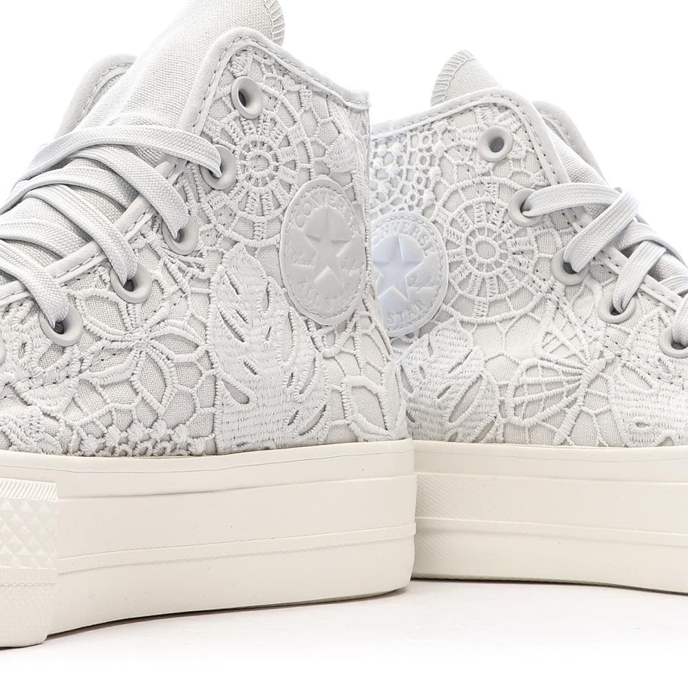 Baskets Grises Dentelle Femme Converse Chuck Taylor All Star Lift 6