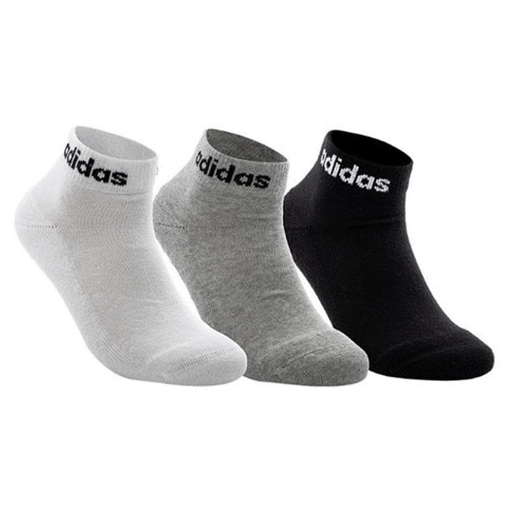Lot de 3 Paires de Chaussettes Blanches/Noires/Grises Homme Adidas Ankle 2