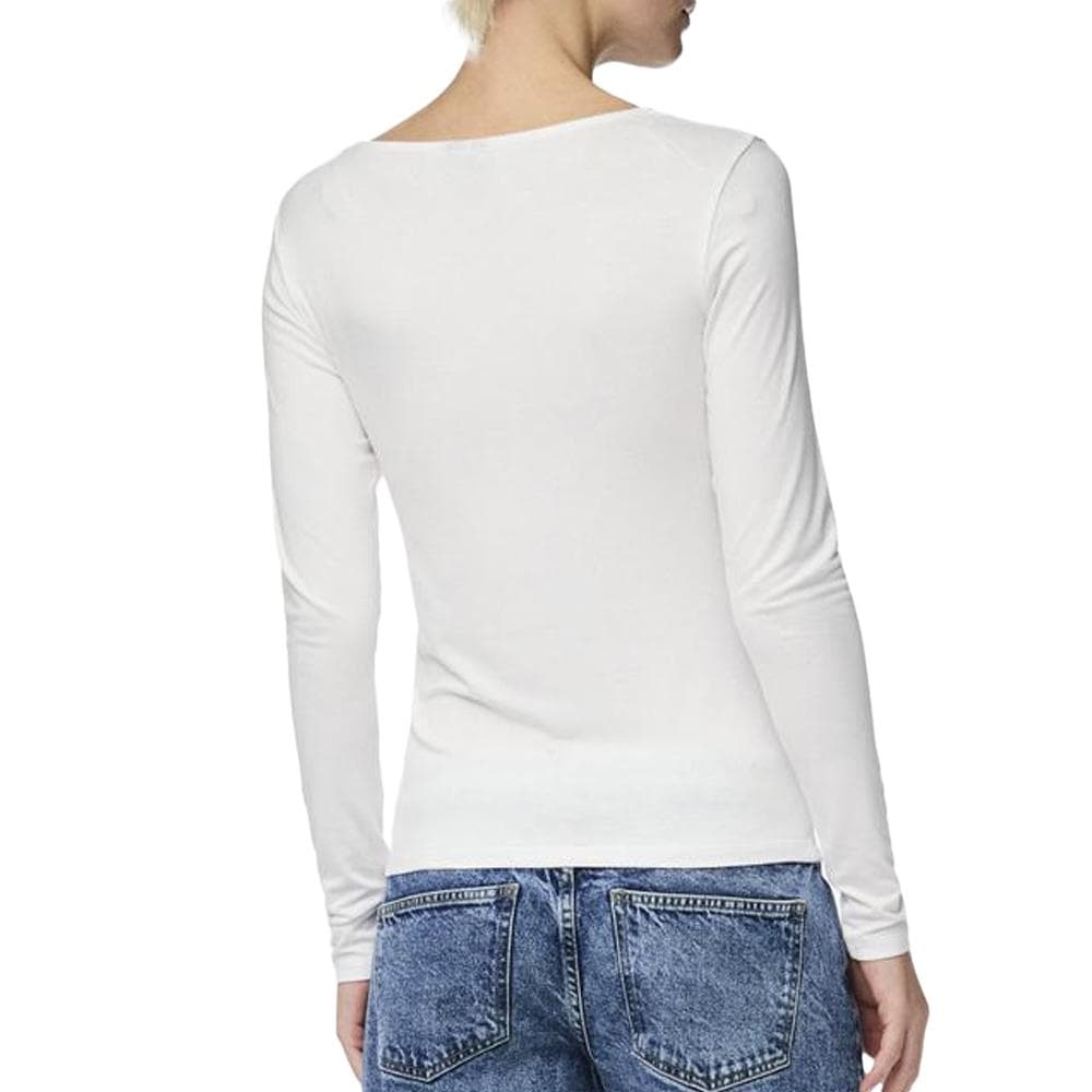 T-Shirt Blanc Femme Pieces Pcbarbera 2