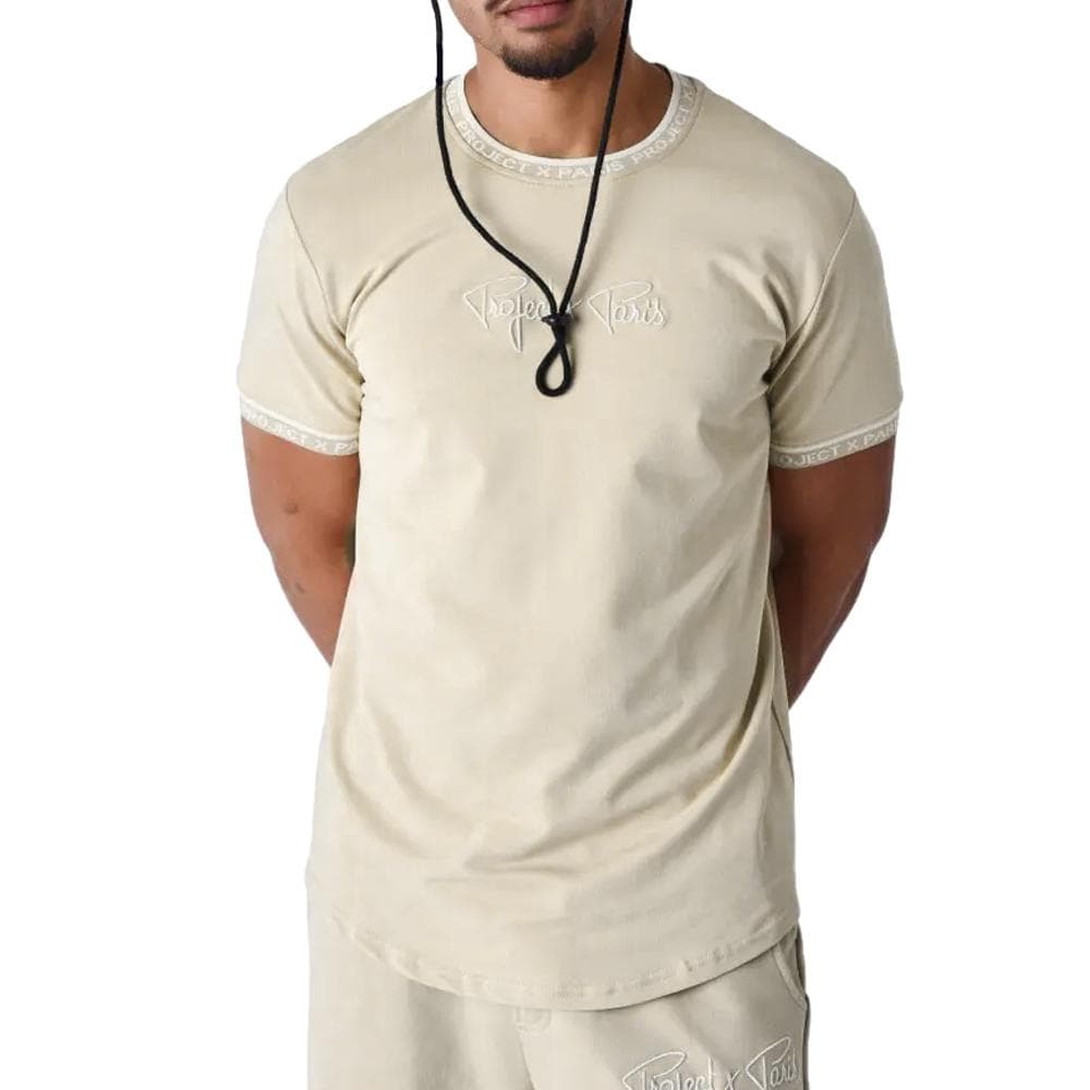 T-Shirt Beige/Blanc Homme Project X Paris 2511114 1