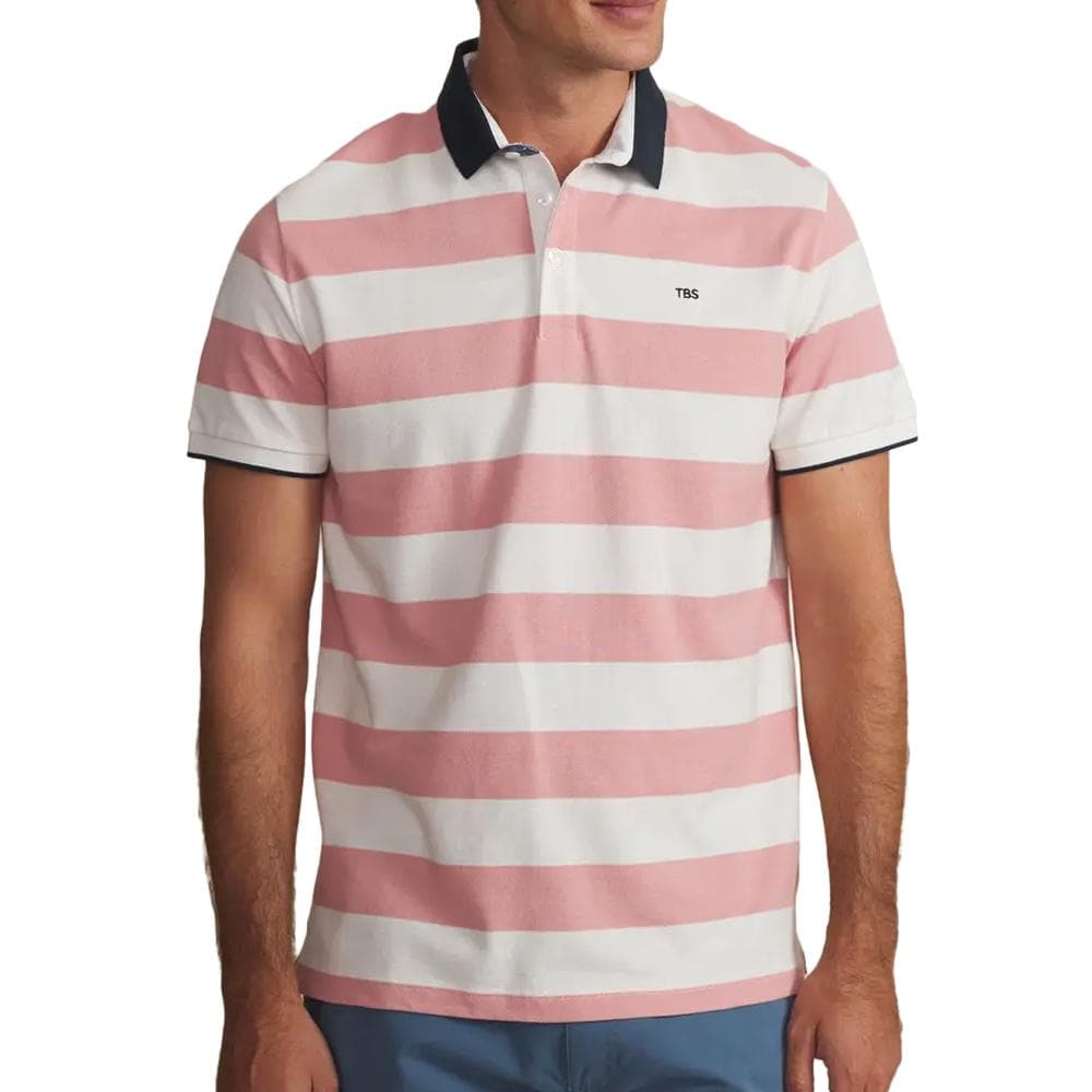 Polo Blanc/Rose Homme TBS Regate 1