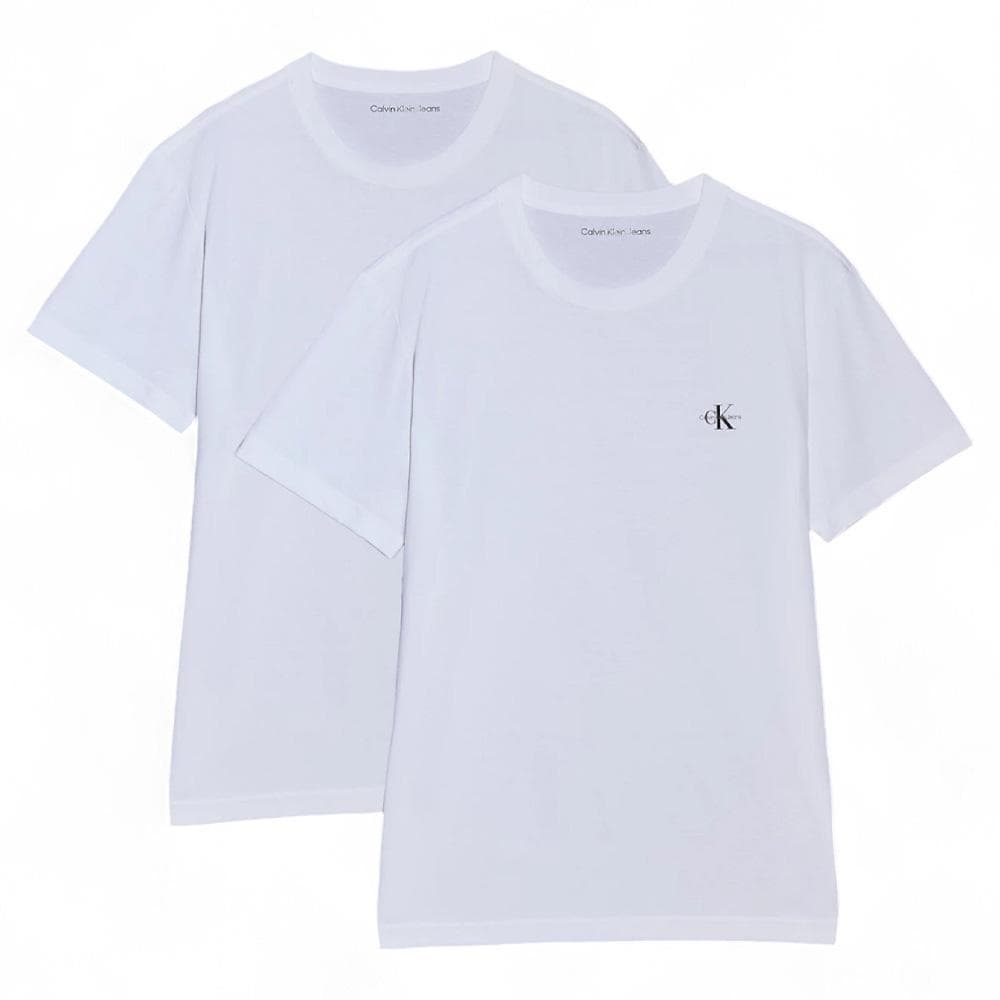 Lot de 2 T-shirts Blanc Homme Calvin Klein Monologo 2