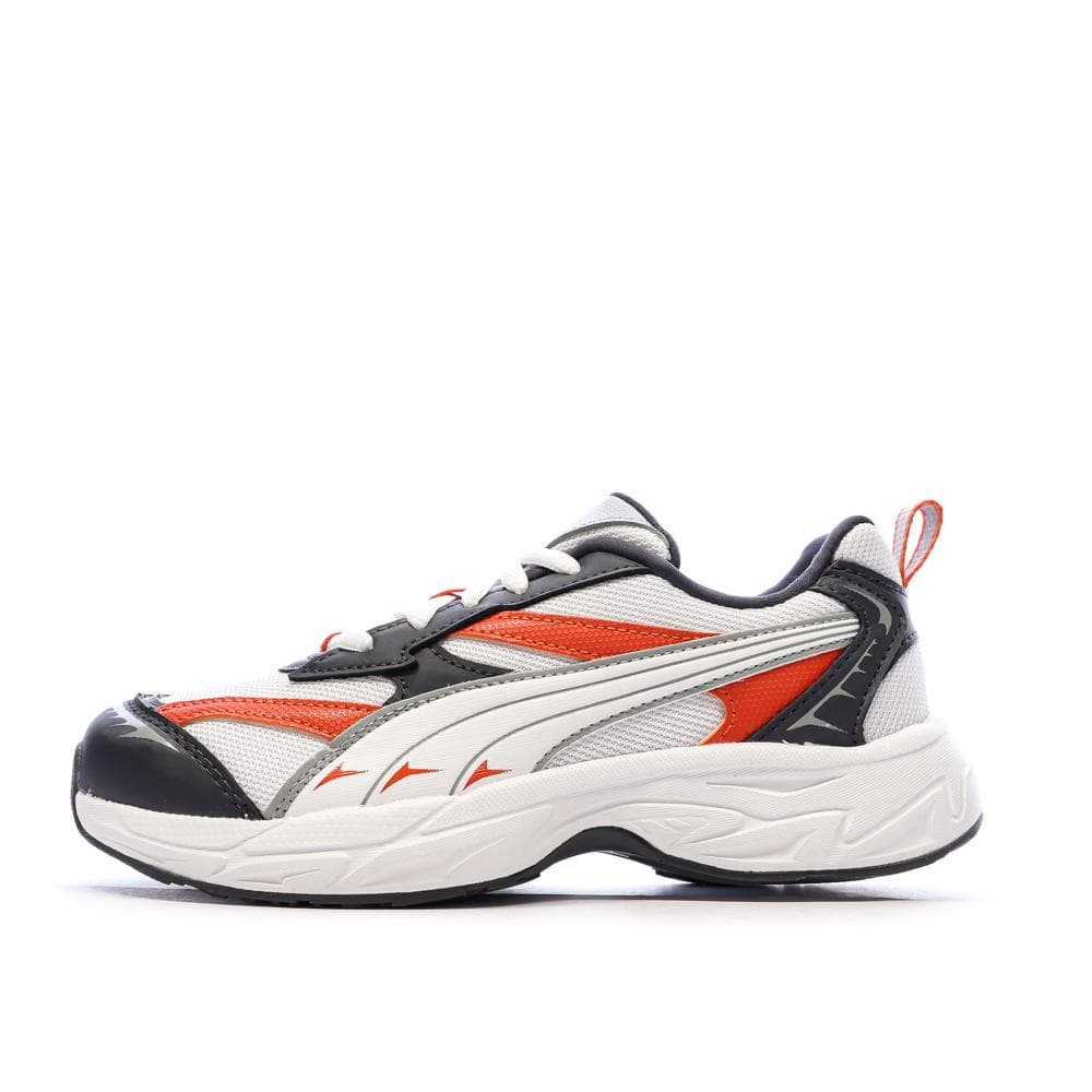 Baskets Blanc/Rouge Garçon Puma Morphic Earthy 1