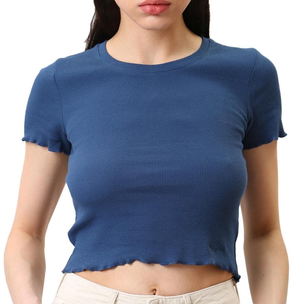 T-shirt Marine Femme Pepe Jeans Cara 1
