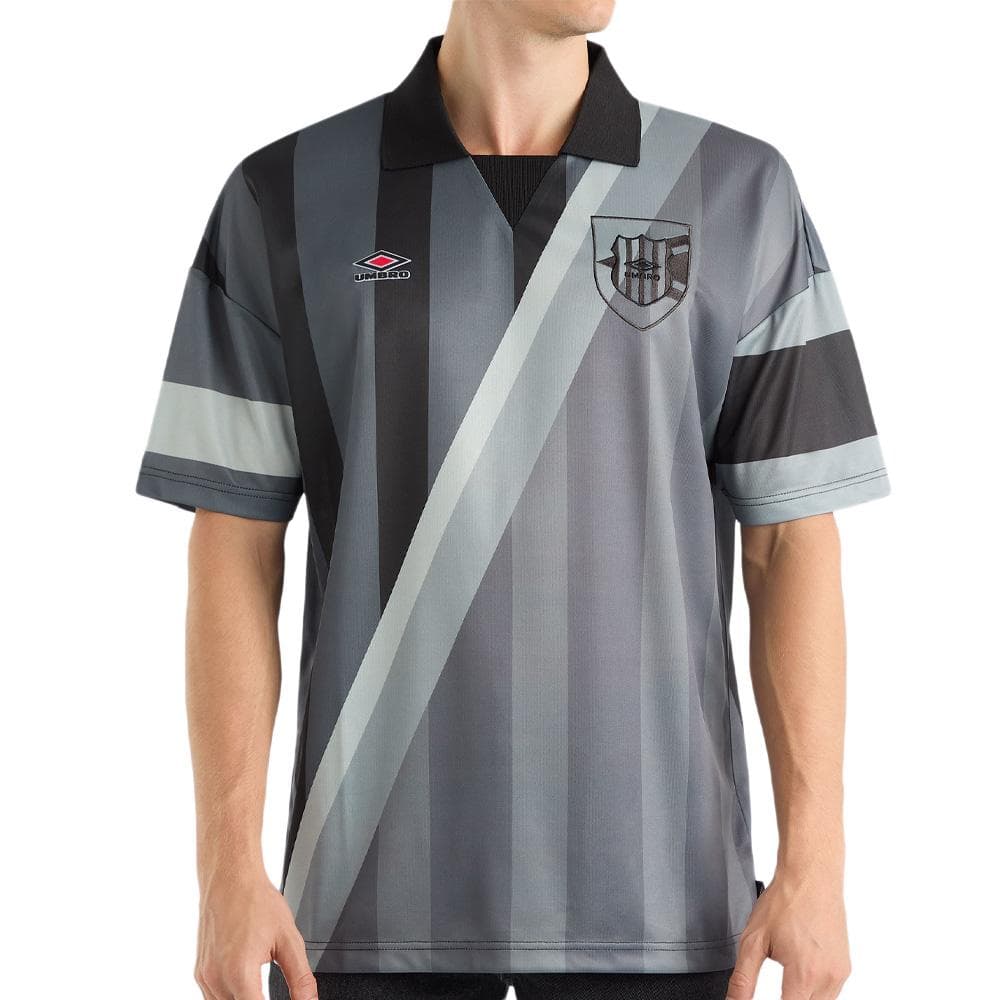 Polo Noir/Gris Homme Umbro Mash 1