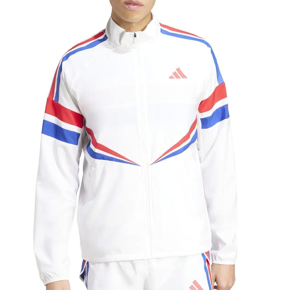 Veste de Running Blanc Mixte Adidas rétro Adizero 3