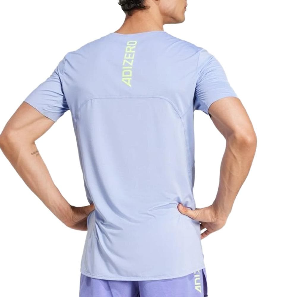 T-Shirt Bleu/Mauve Homme Adidas Adizero Tee 2