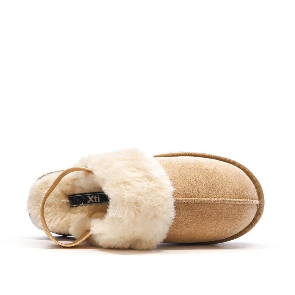 Sabots fourrés à élastique Beige Femme Xti Microfiber 4