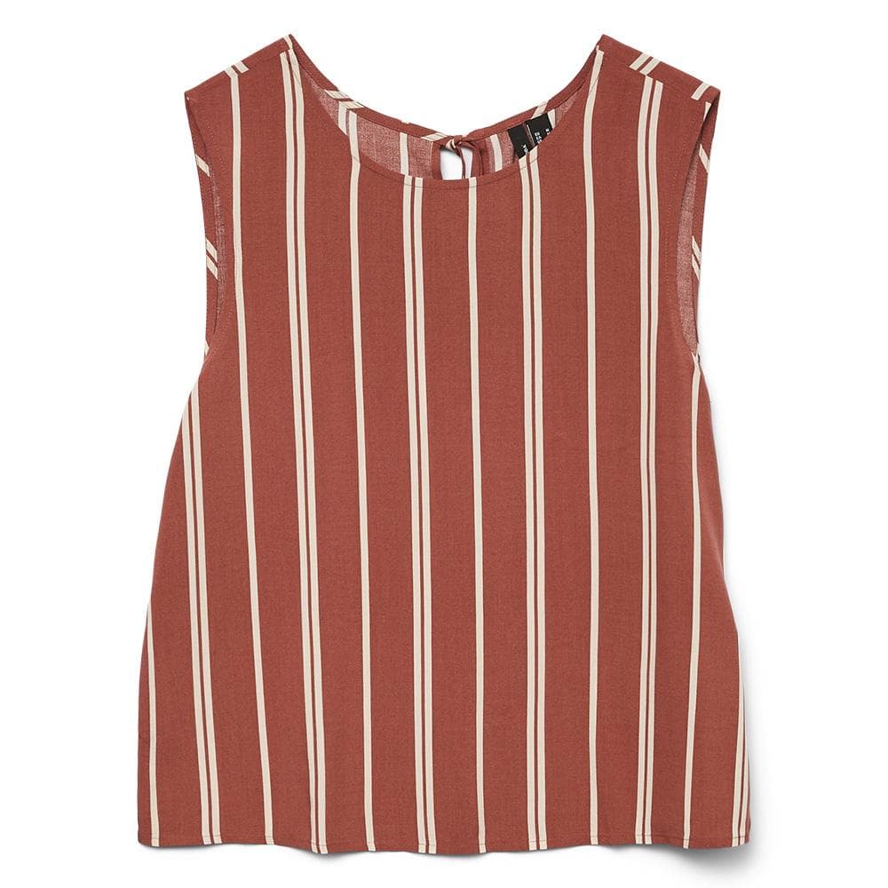 Blouse Blanc/Rouge Femme Vero Moda Christina Stripe 1