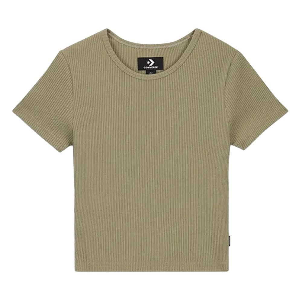 T-shirt Kaki Femme Converse The Rib Crop 1