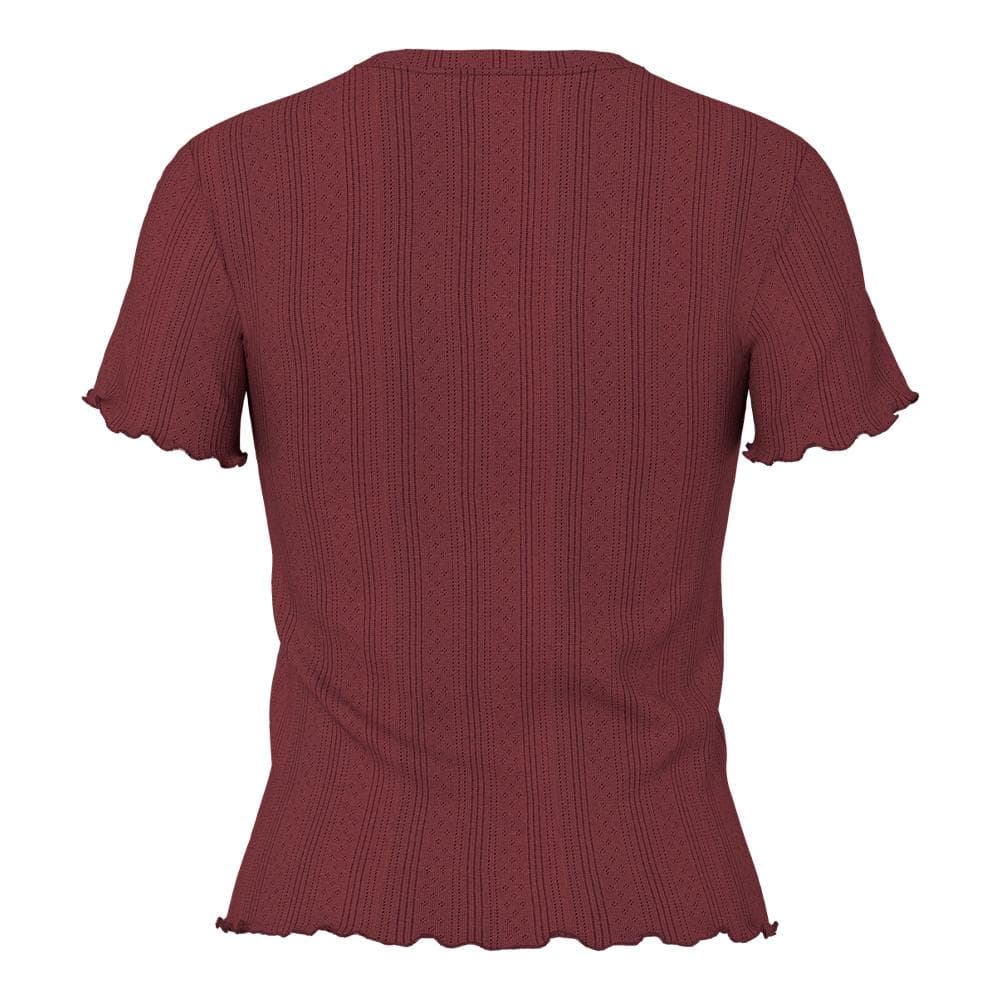 T-Shirt Bordeaux Femme Pieces Marie 3