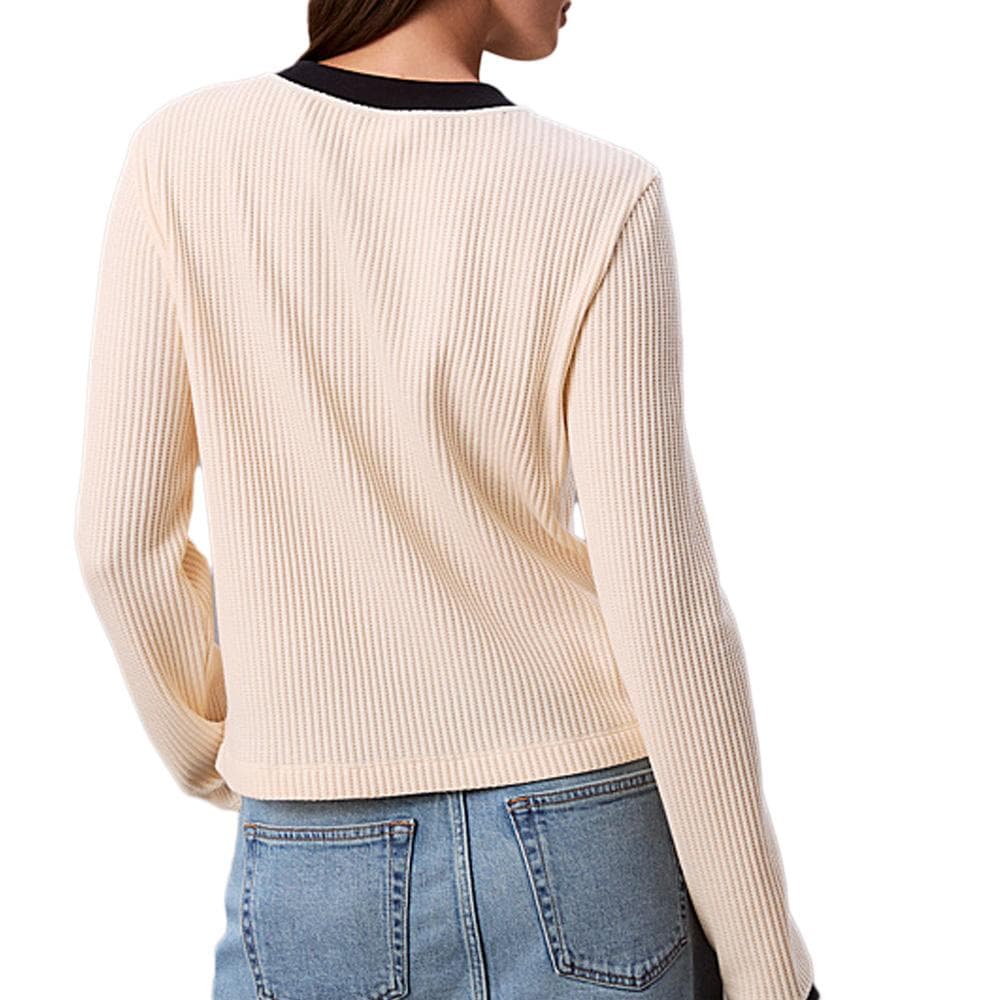 Pull Beige Femme Calvin Klein Jeans Waffle 2