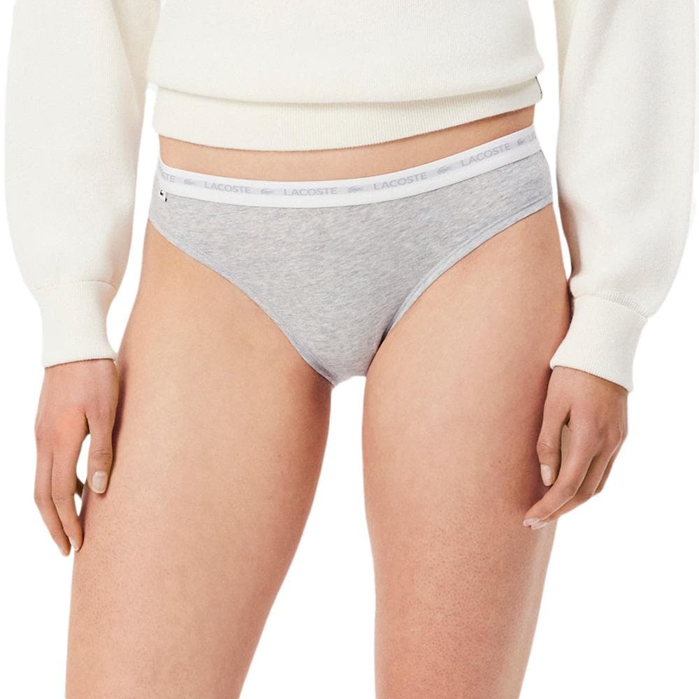 X3 Culottes Gris/Noir/Blanc Femme Lacoste coton stretch 2
