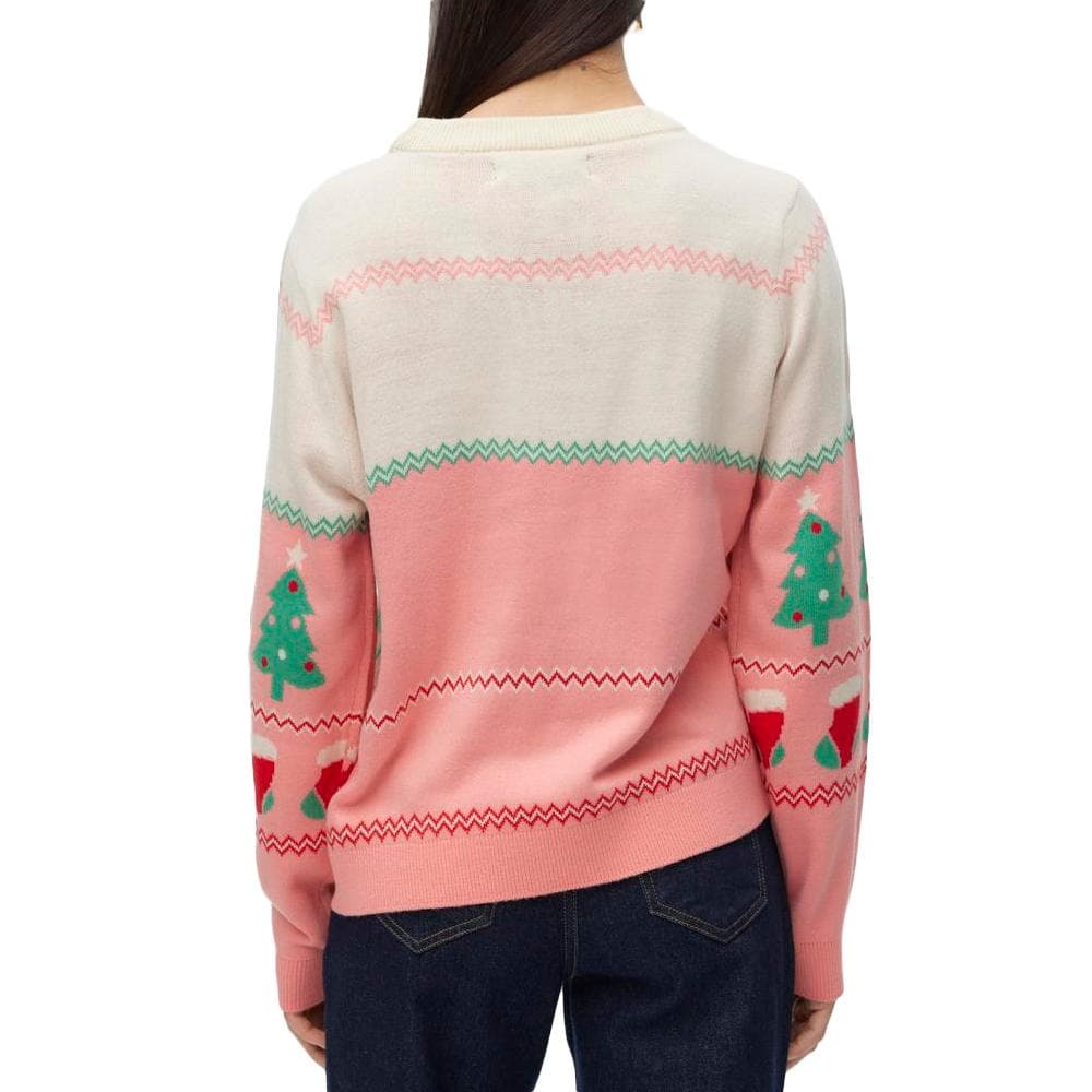 Pull de Noël Beige/Rose Femme Vero Moda Christmasstuff 2