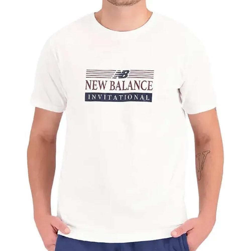 T-shirt Blanc Homme New Balance Seasonal 1