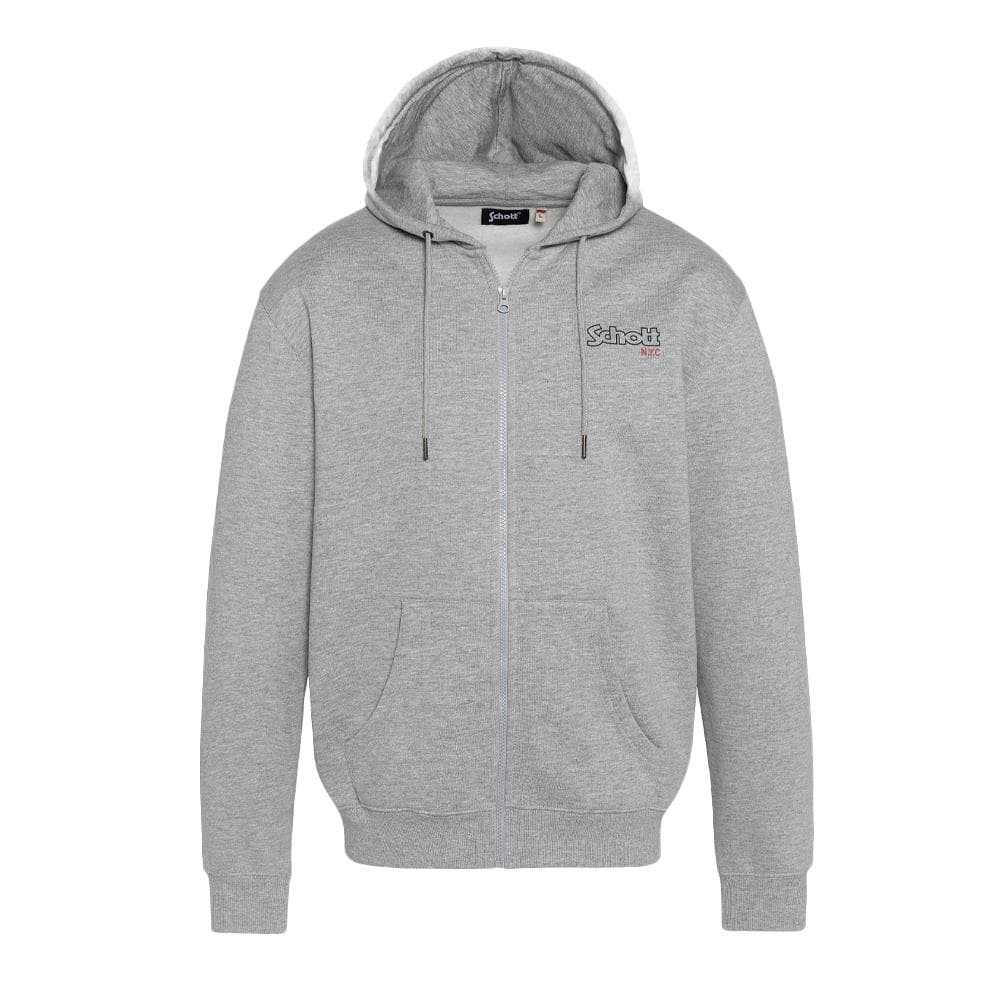 Sweat Zippé Gris Homme Schott SWHSAM 1