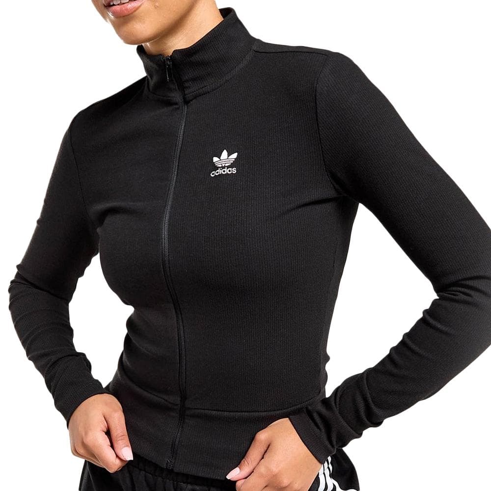 Sweat Zippé Noir Femme Adidas Tracktop 1