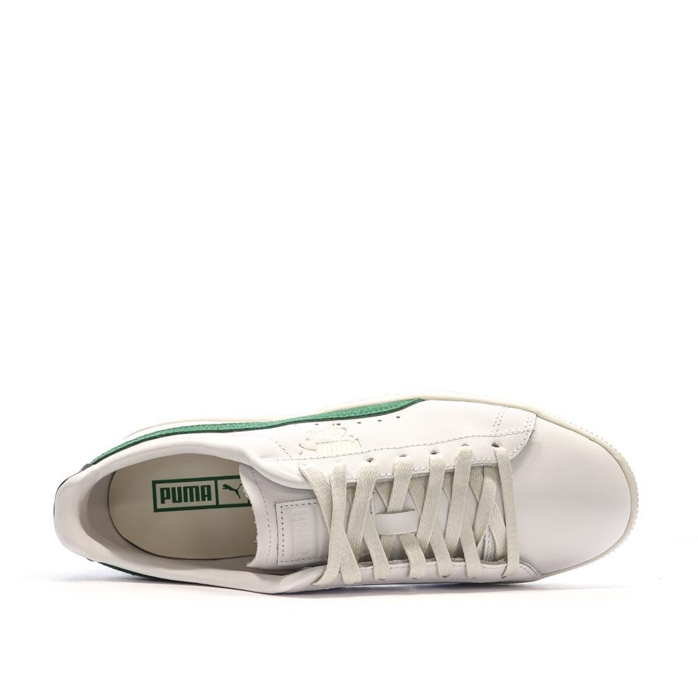 Baskets Blanches/Vertes Homme Puma Clyde Base 4