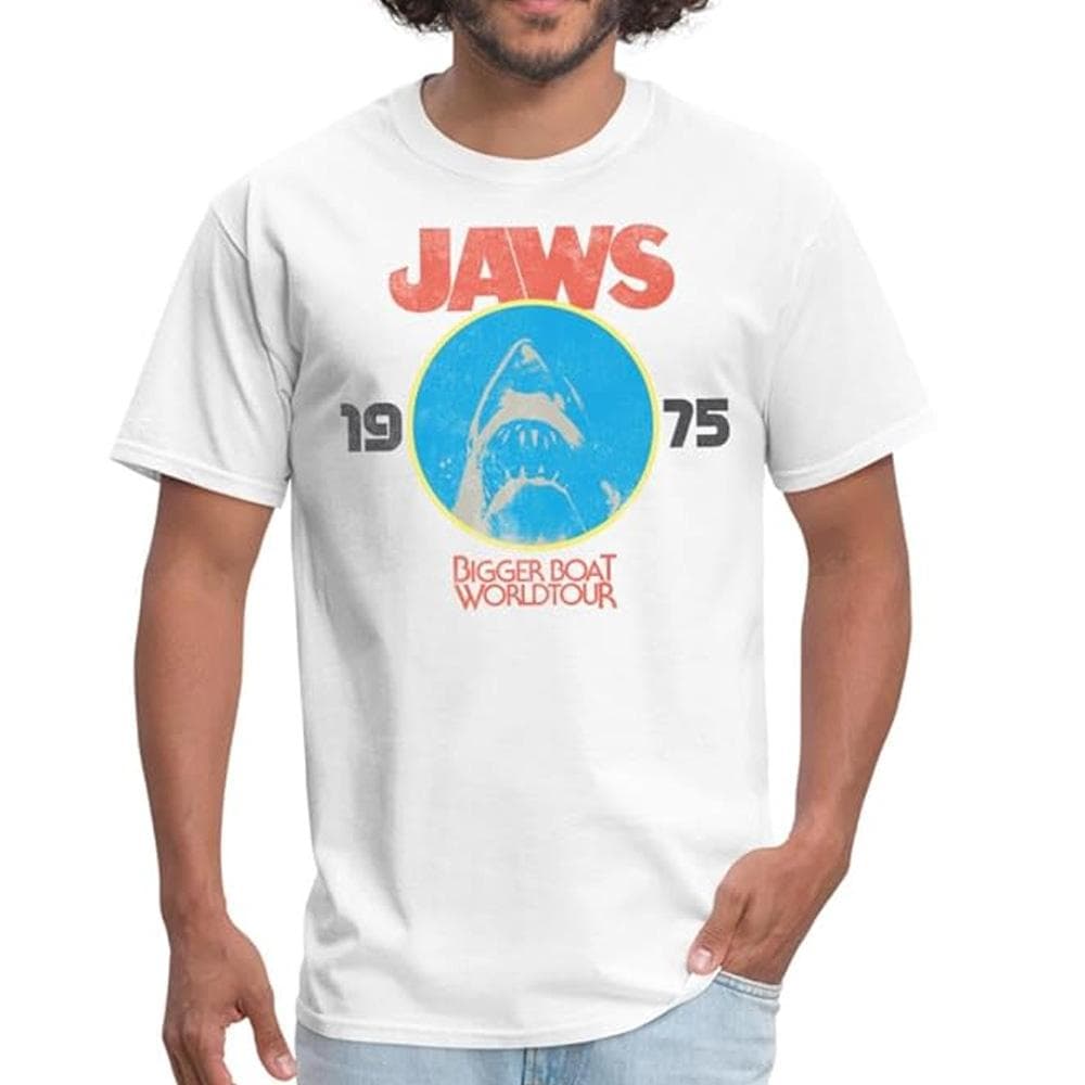 T-Shirt Blanc Homme Jaws World Tour 1