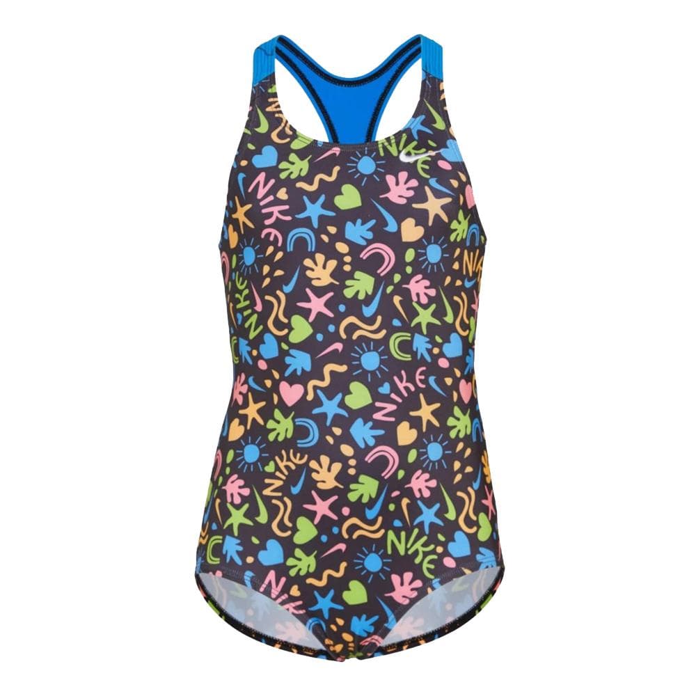 Maillot de bain Noir/Bleu Fille Nike Racerback 1