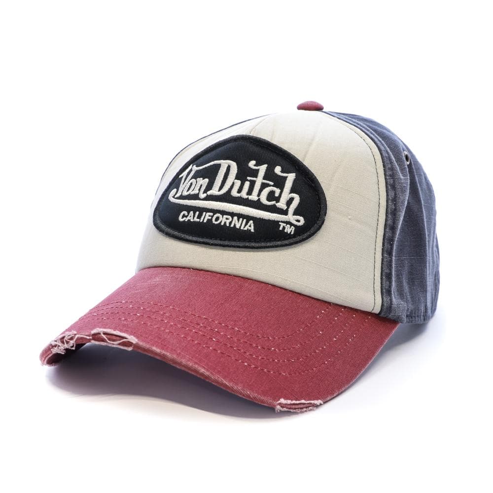 Casquette Bordeaux/Marine/Beige Homme Von Dutch Ahig 1
