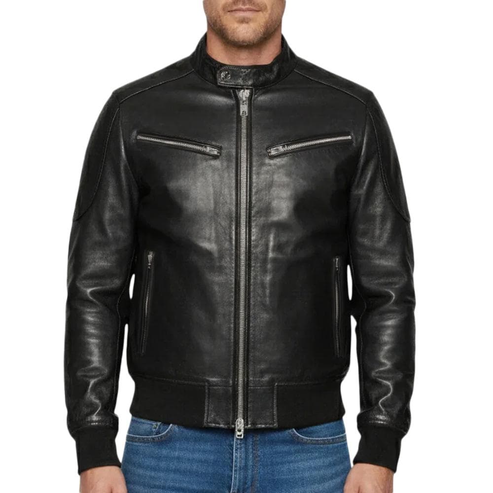 Blouson Noir Homme Schott Motard 1