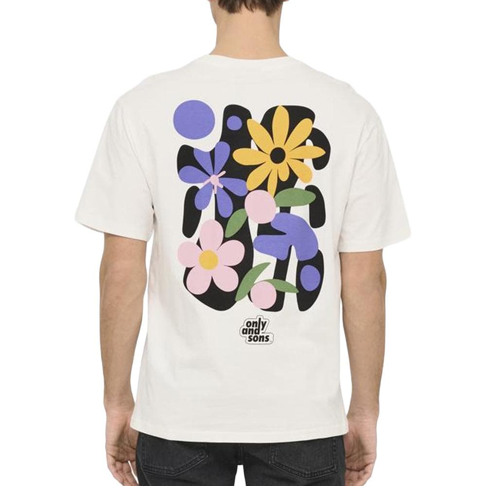 T-shirt Blanc Homme Only & Sons Flower 2