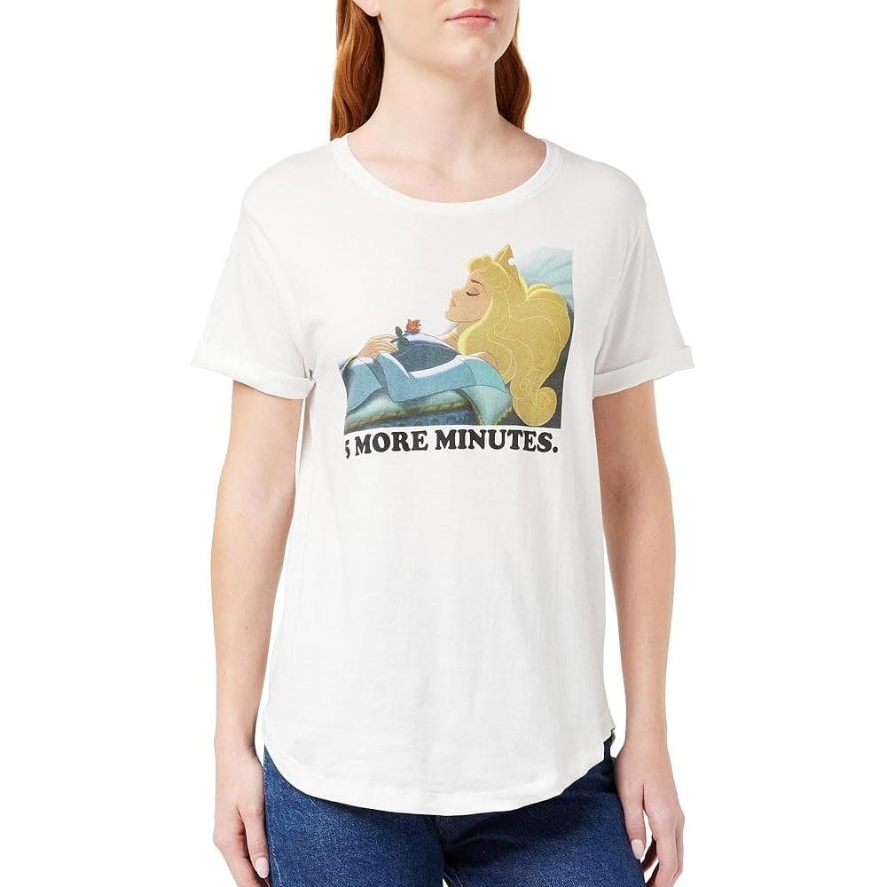 T-Shirt Blanc Femme Disney 5 More Minutes 1