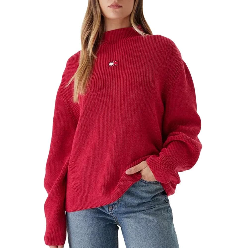 Pull Rouge Femme Tommy Hilfiger Tjw Mockneck Badge S 1