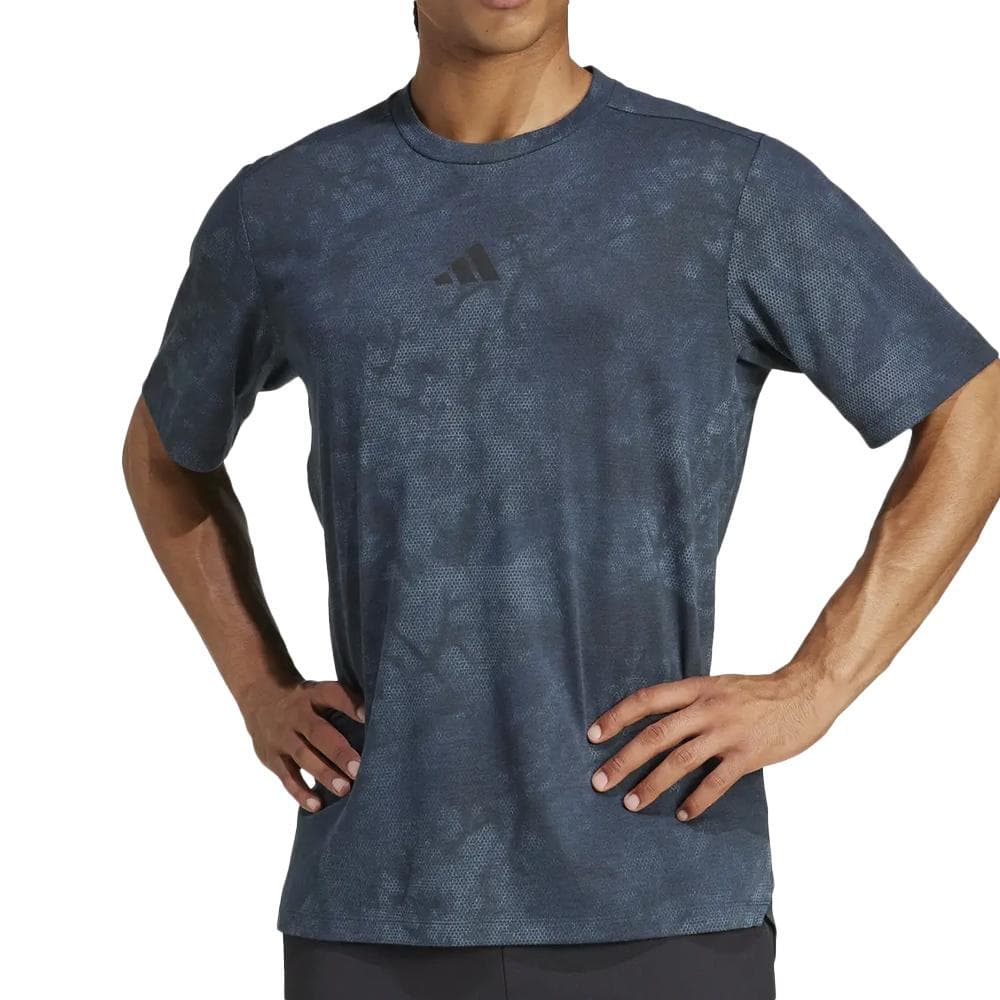 T-Shirt Bleu/Noir Homme Adidas Primelift 1