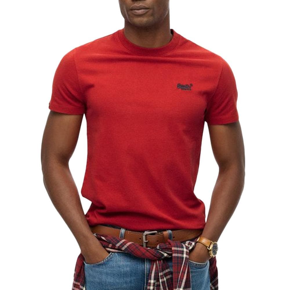 T-shirt Rouge Homme Superdry Vintage LogoR6T 1