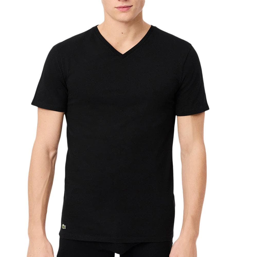 T-Shirt Noir Homme Lacoste d'intérieur slim fit 1