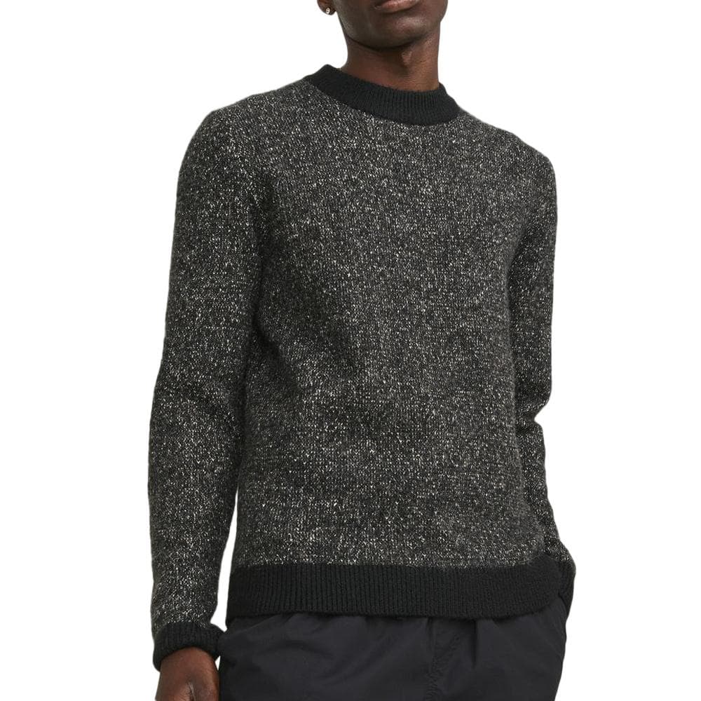 Pull Noir Chiné Homme Jack & Jones Space 1