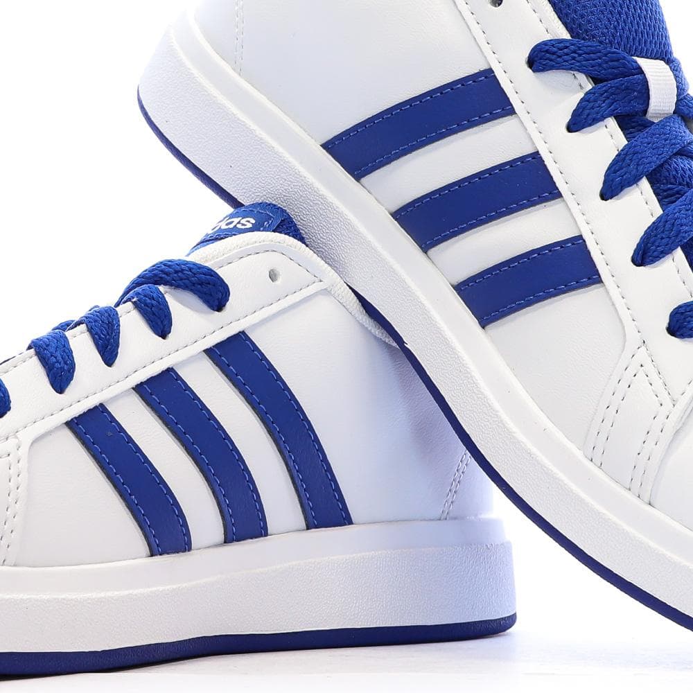 Baskets Blanc/Bleu Garçon Junior Adidas Grand Court 2.0 7